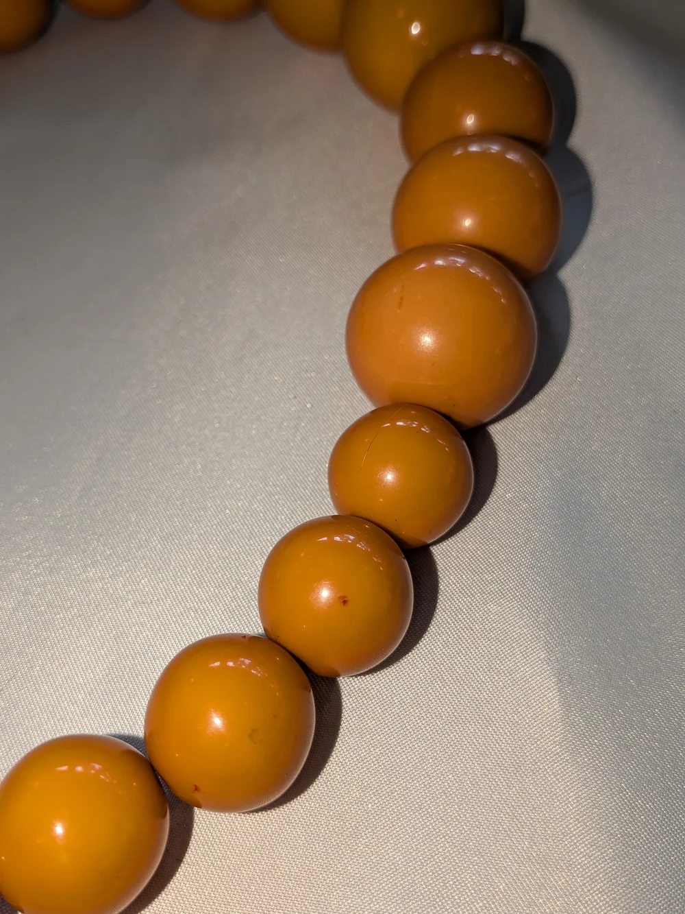 Vintage Style Chunky Orange Graduated Bead Necklace - Women Jewelry